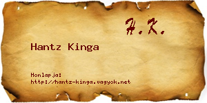 Hantz Kinga névjegykártya